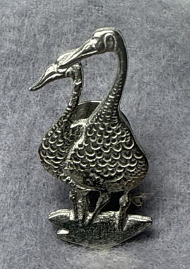Vtg P Buckley Moss Kirk Stieff Pewter Geese Ducks Birds Pin Lapel Tie Tack